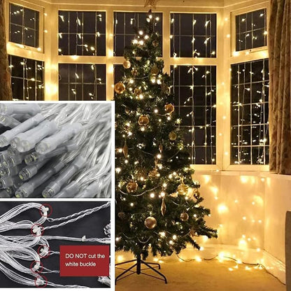 Solhice LED Curtain Lights Outdoor 40ft x10ft, 800 LED Plug in Hanging String - Image 8