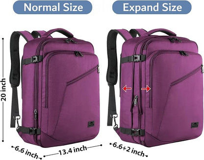 MATEIN Large Purple Travel Backpack, Water Resistant Airplane Backpack - Image 5