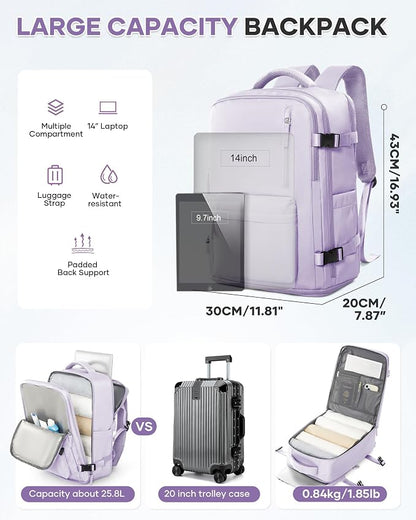 WONHOX Large Travel Backpack Carry on Flight Approved Laptop Work Business - Image 5