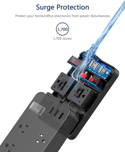 Outdoor Power Strip Weatherproof, Waterproof Surge Protector - Image 4