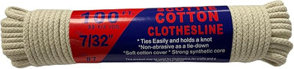 #7 7/32" x 100 ft Scottie Cotton Clothesline by T.W+.+Evans+Cordage+Co.