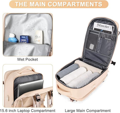 coofay Large Carry On Backpack Flight Approved Personal Item Travel Backpack - Image 4