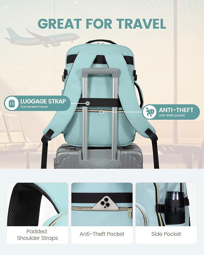 LOVEVOOK Travel Backpack for Women & Men 40L, Airline Approved Carry On - Image 6
