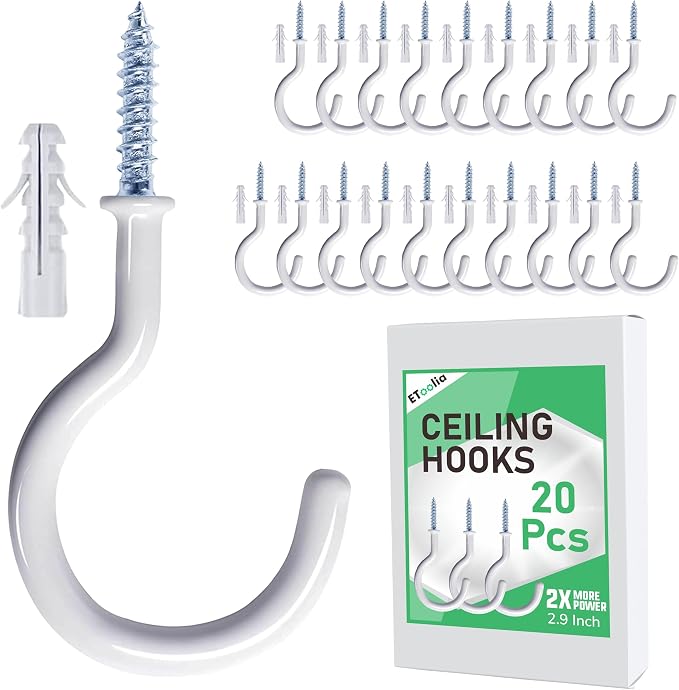 20 Pcs Ceiling Hooks for Hanging Plants by Etoolia