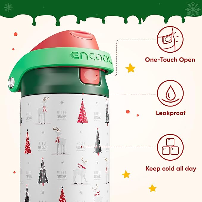ENCOOL Christmas SwiftSip Insulated Water Bottle - Image 4