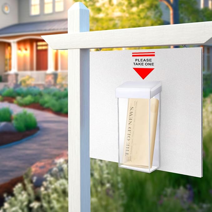 Remerry 1 Pcs Outdoor Brochure Holder 4 x 9 Inch Waterproof Wall Mount - Image 6