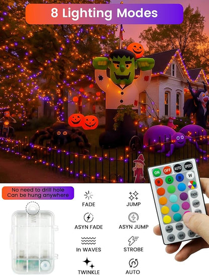 RGB Color Changing 33Ft 100LED 4th of July Fairy Lights Battery Operated - Image 3
