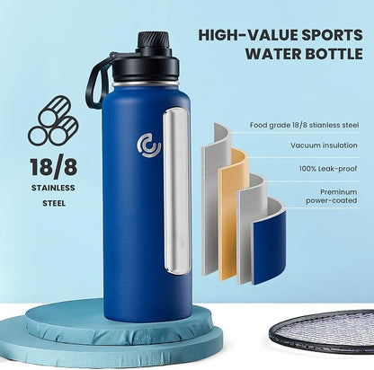 Sports Water Bottle 40oz, Insulated Water Bottle - Image 3