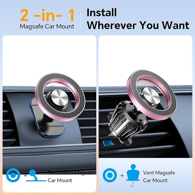 Kaistyle for Magsafe Car Mount【20 Strong Magnets】Magnetic Phone Holder for Car - Image 2