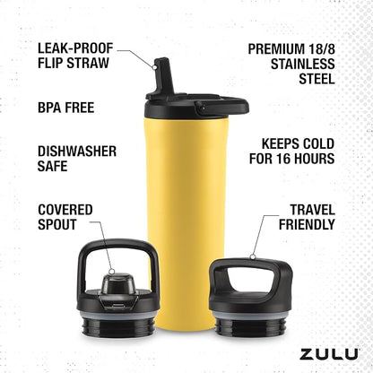 ZULU Base 18oz Kids Stainless Steel Water Bottle - Image 4