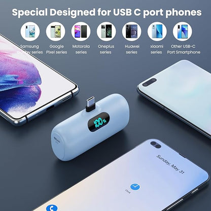 Mini Portable Charger 5000mAh Power Bank, 3A PD USB C Cell Phone Portable Power - Image 7