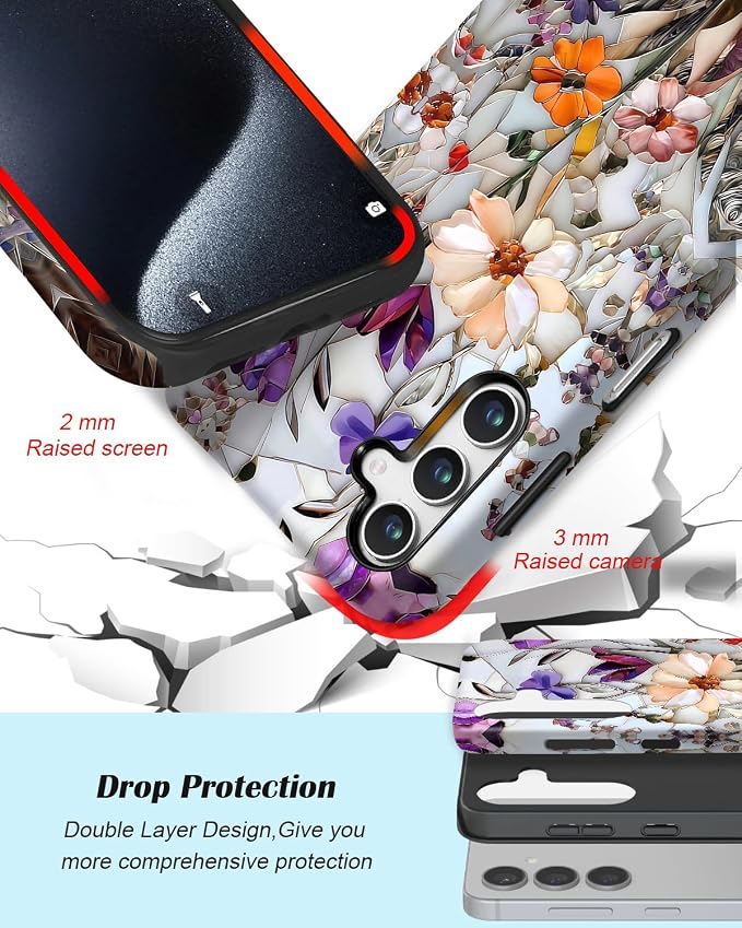 Compatible for Samsung Galaxy A16 5G Case, Dual Layer Heavy Duty 2 in 1 - Image 3