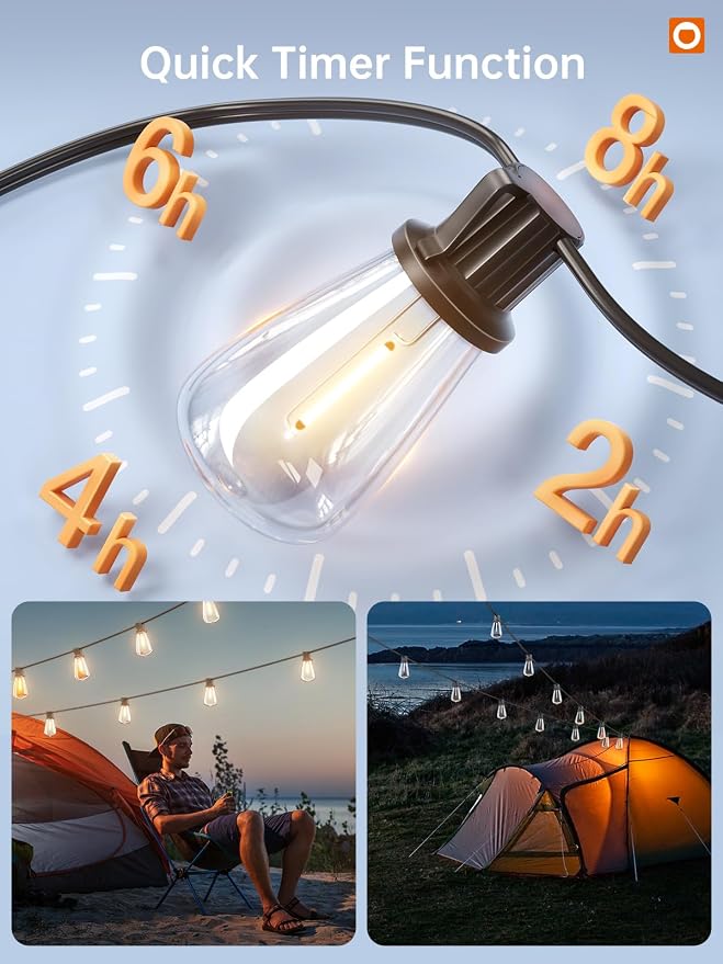 addlon 78FT Solar String Lights Outdoor, Waterproof Solar Powered Outside Lights - Image 5