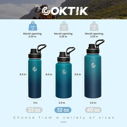 Sports Water Bottle 32oz, Insulated Water Bottle - Image 2