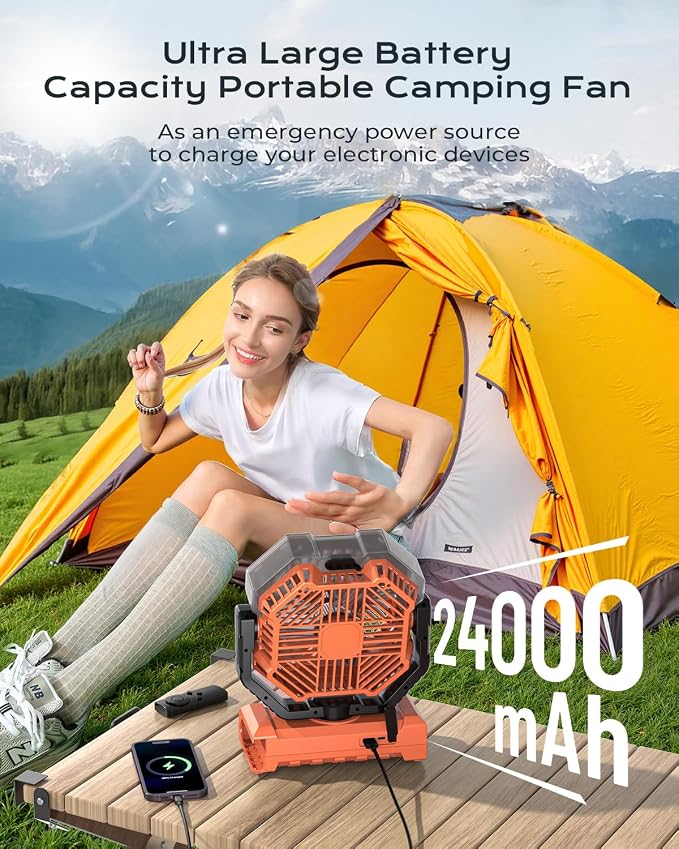 Misting Fan, Portable Camping Fans - Image 3