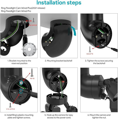 Eave Mount for Ring Floodlight Cam Wired Pro & / Plus, Ring Smart Lighting - Image 7