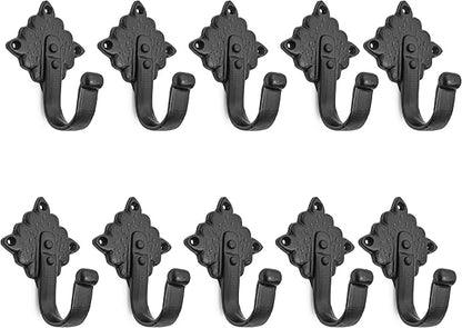 Mystic Colonial Rustic Cast Iron Wall Hooks Heavy Duty Vintage Utility Hooks - Image 9
