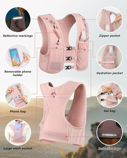 MOKURA Running Vest for Women Men, Lightweight Hydration Vest - Image 5