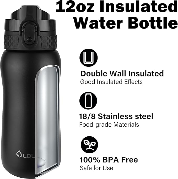 Oldley Insulated Water Bottle 12oz Water Bottles - Image 4