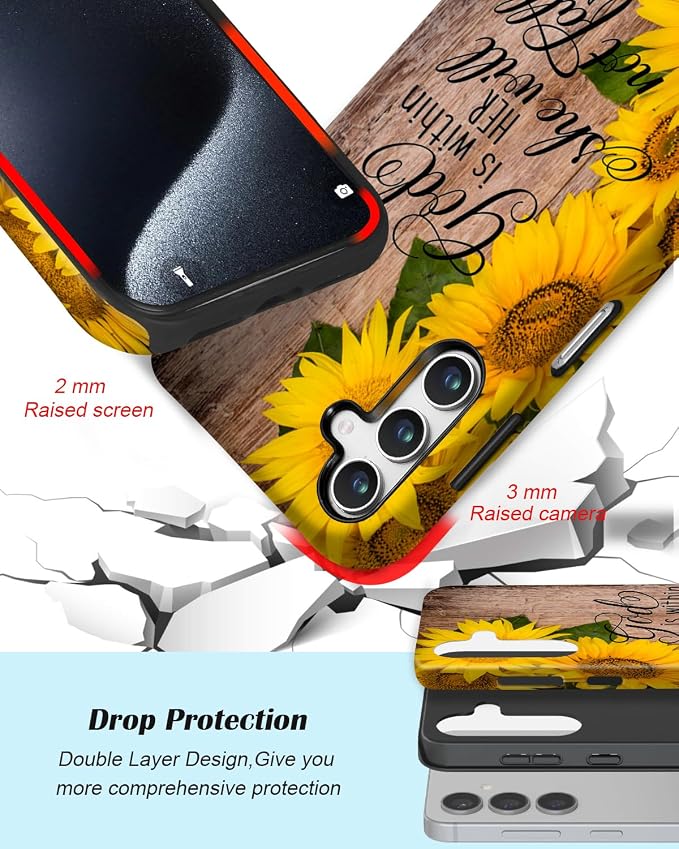 Compatible for Samsung Galaxy S25 Ultra 5G Case, Dual Layer Heavy Duty 2 in 1 - Image 3