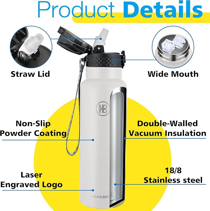 Han's Bottle Sports Water Bottle - 24 Oz - Image 5