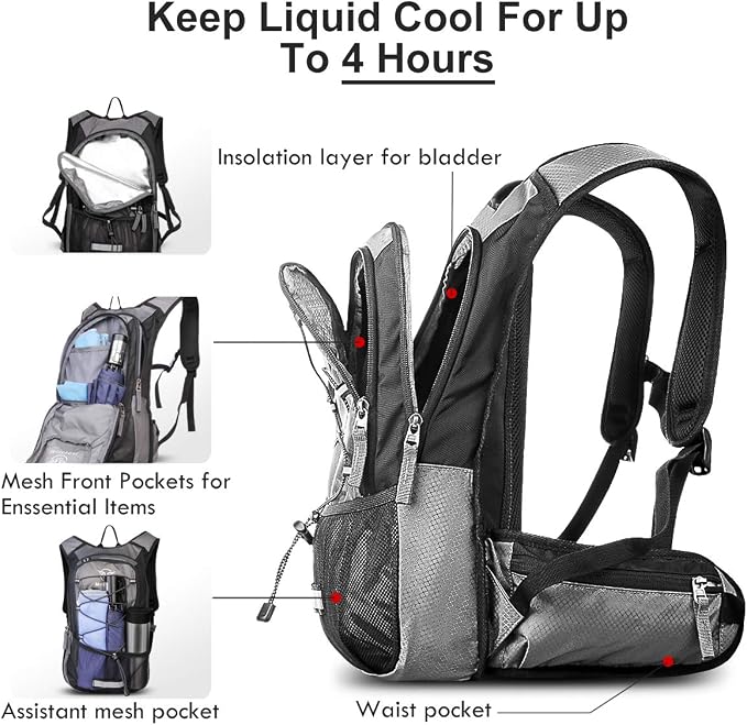 Mothybot Hydration Pack, Insulated Hydration Backpack - Image 2