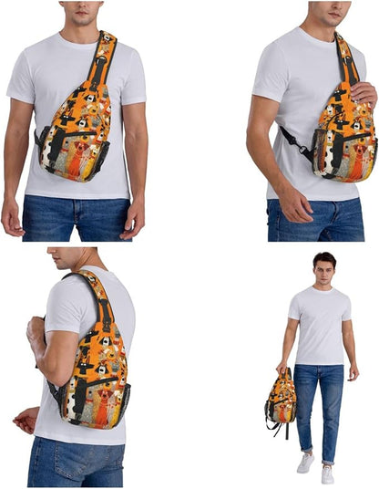 FyLybois Dog Sling Bag for Women Lightweight Crossbody Backpack Casual Daypack - Image 7