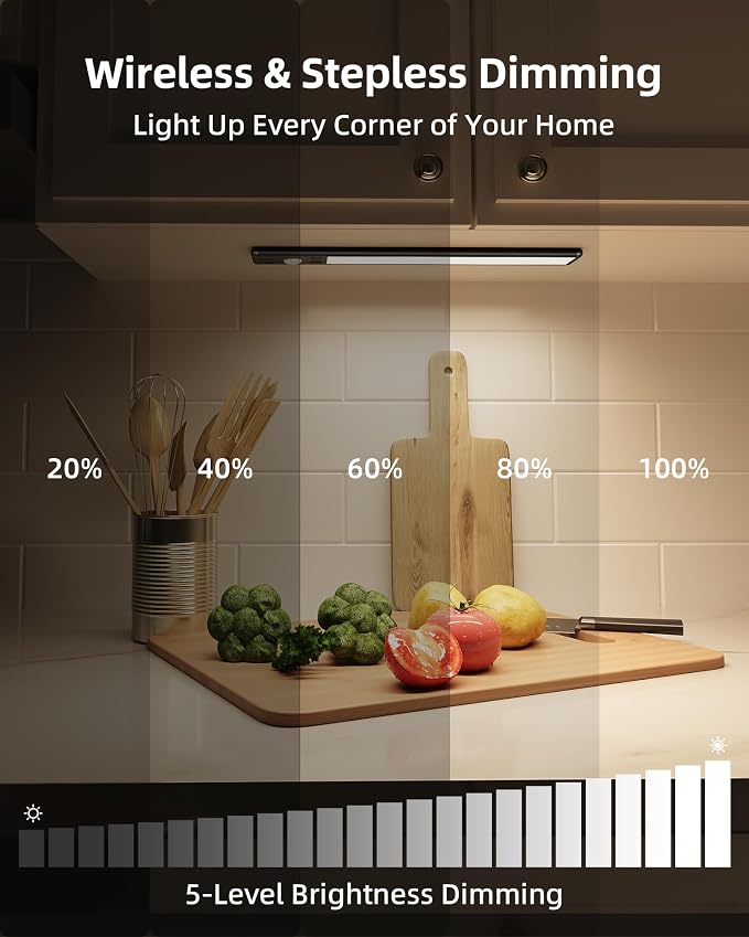 EZVALO Under Cabinet Lighting, 3500mAh Rechargeable Motion Sensor Light Indoor - Image 8