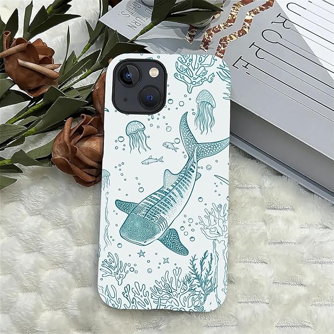 for iPhone 15 Plus Case, HH2 Ocean Whale Shark Hybrid 2 Layer Hard Shell - Image 4
