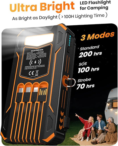 SOARAISE Solar Charger Power Bank - 48000mAh Wireless Portable Charger Built-in - Image 7