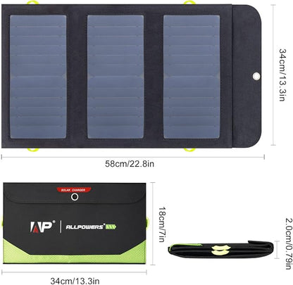 ALLPOWERS 21W 5V Foldable Solar Panel Charger, SP002 Solar Charging Kit - Image 8