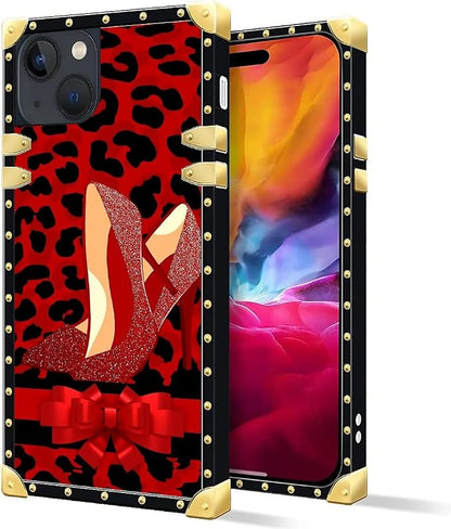 Compatible with iPhone 15 Case, Elegant High Heels Luxury Golden Decoration - Image 2