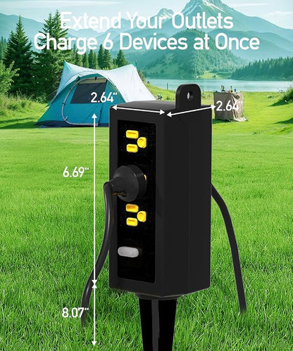 Outdoor Power Strip Weatherproof, ZZJ IP69 Grade Waterproof Surge Protector - Image 8