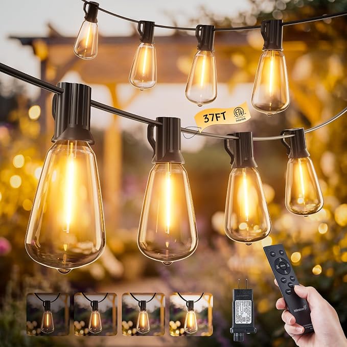 Minetom 37FT Outdoor String Lights by Minetom