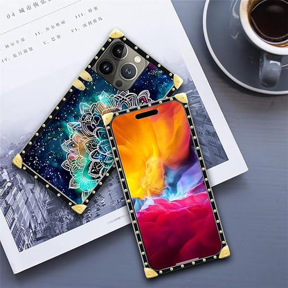Compatible with iPhone 15 Pro Max Case, Starry Sky Colourful Mandala Luxury - Image 6
