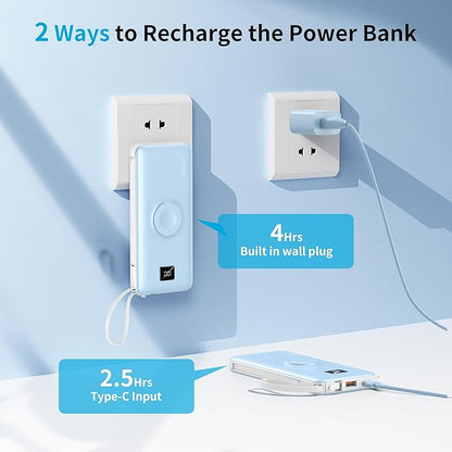 Portable Charger Built-in Cables, AC Wall Plug and Magnetic Wireless iWatch - Image 3