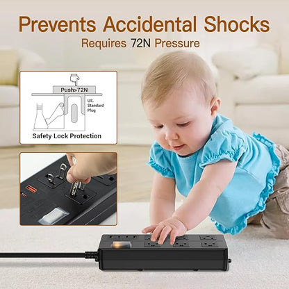 10FT Outdoor Waterproof Power Strip Surge Protector - Image 6