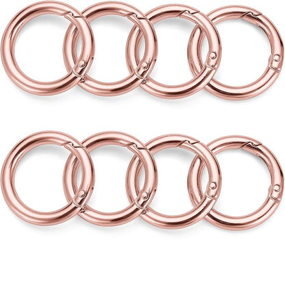 Gkeygo Key Ring Clip, 1 Inch Keychain Rings, 8 Pack Round Carabiner Clip - Image 7