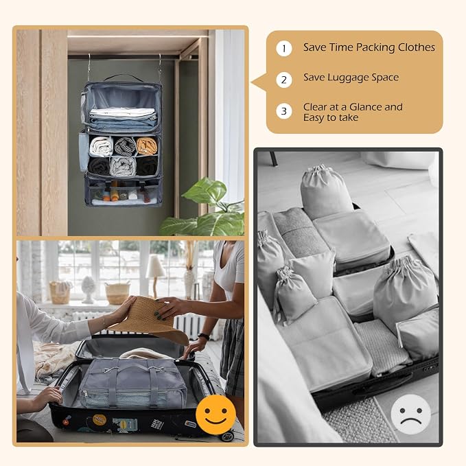 Surblue Hanging Travel Shelves Compression Packing Cube - Image 4