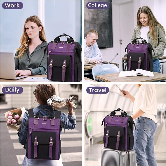 LOVEVOOK Backpack for Women, Teacher Work Bag Laptop Backpack, Nurse Bags - Image 5