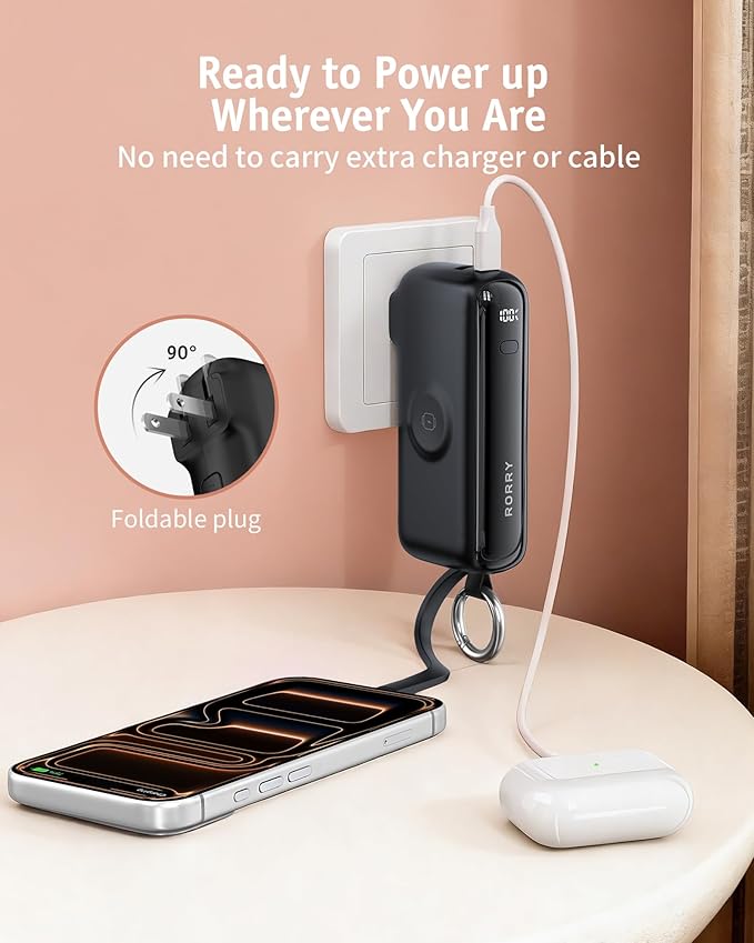 RORRY Flow Portable Charger, 10000mAh 40W Fast Charging Power Bank - Image 6