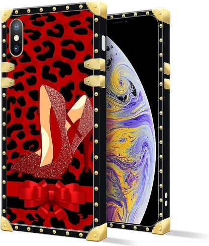 Compatible with iPhone XR Case, Elegant High Heels Luxury Golden Decoration - Image 2