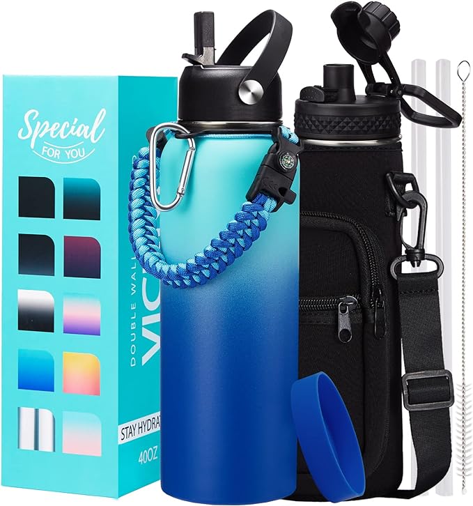 Metal Water Bottle 40oz by VICKNIY
