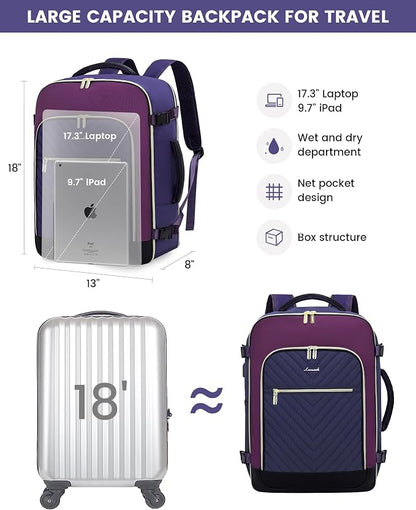 LOVEVOOK Large Travel Backpack for Women, TSA Carry on Backpack for Airplanes - Image 5