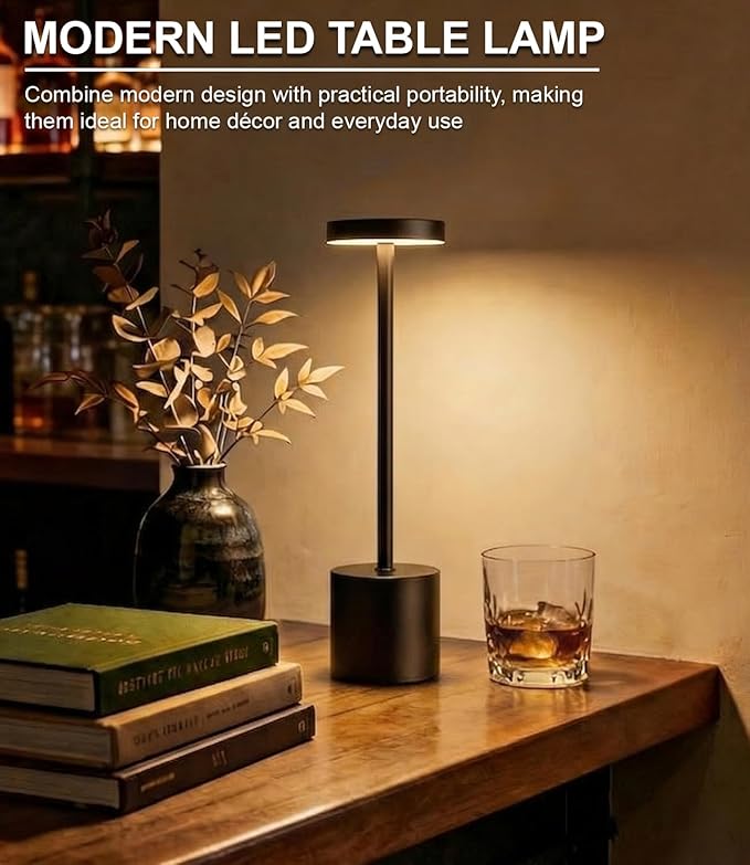 Cordless Table Lamp Set of 2, Rechargeable 5000mAh Battery Operated Outdoor - Image 7
