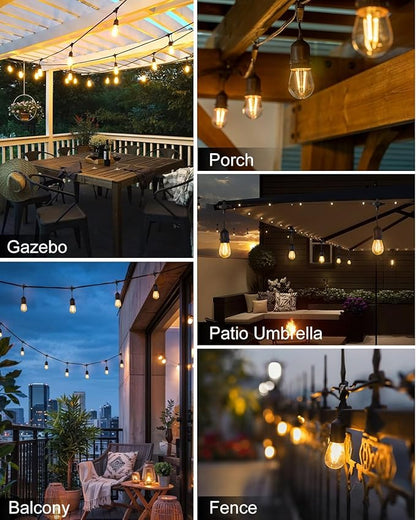 BRIMAX 2W Outdoor String Lights 25FT, Patio Lights Commercial Grade - Image 6