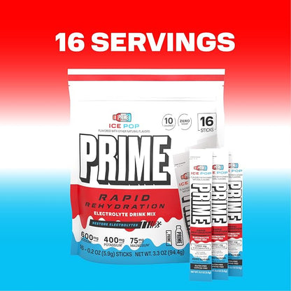 Prime Rapid Rehydration Electrolyte Powder Sticks, Ice Pop, Sugar Free - Image 7