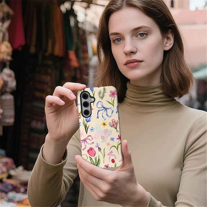 for Samsung Galaxy S24 Plus Case, HL2 Aesthetic Flower Preppy Collage Hybrid 2 - Image 5