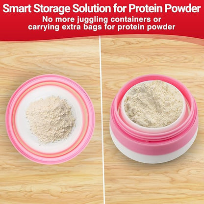 Protein Shaker Bottle Pink Collapsible - Image 5