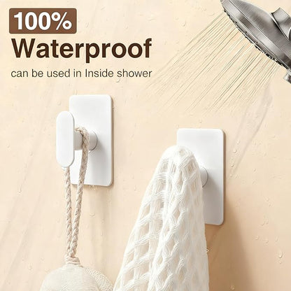 pickpiff Adhesive Towel Hooks for Bathroom: 20LB Extra Strong Wall Hanger for - Image 4